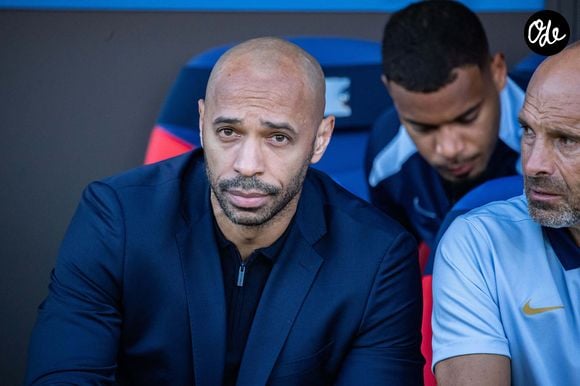 Thierry Henry (Equipe de France U21) - L'équipe de France Espoirs a battu  l'équipe de la Côte d'Ivoire (3-2), en préparation olympiques, en match amical vendredi au stade Gaston-Petit de Châteauroux le 22 mars 2024.
© Baptiste Autissier / Panoramic / Bestimage