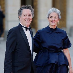 Guillaume Gallienne et sa femme Amandine - Dîner d'Etat au château de Versailles en l'honneur de la visite officielle du roi et de la reine d'Angleterre en France (20 - 22 septembre 2023). Le 20 septembre 2023. 150 invités triés sur le volet ont été conviés à cette occasion.
© Moreau-Jacovides / Bestimage