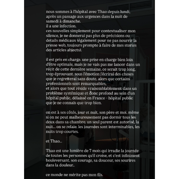 Elle dénonce une prise en charge "loin d'être optimale" au sein d'un hôpital public, tout en saluant certains professionnels.

Agathe Auproux, Instagram