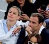 Laure Boulleau et Bruno Cheyrou dans les tribunes lors des Internationaux de France de Tennis de Roland Garros 2025, à Paris, France, le 28 mai 2025. © Jacovides-Moreau/Bestimage