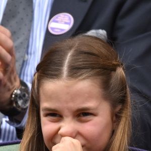 Catherine (Kate) Middleton avec la princesse Charlotte et Pippa Middleton dans les tribunes de la finale du tournoi de Wimbledon 2024, le 14 juillet 2024. ALPHA AGENCY / BESTIMAGE