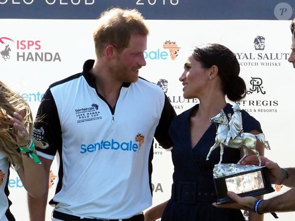Le prince Harry et Meghan Markle à la Coupe ISP Hanz de Sentebale à Windsor au Royaume-Uni, le 26 juillet 2018.

Photo : Agence / Bestimage