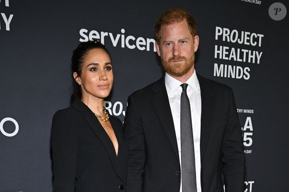 Le prince Harry, duc de Sussex et Meghan Markle, duchesse de Sussex, lors du 3ème gala annuel du projet "Healthy Minds" aux Spring Studios à New York City, New York, Etats-Unis. © NDZ/StarMax/Bestimage