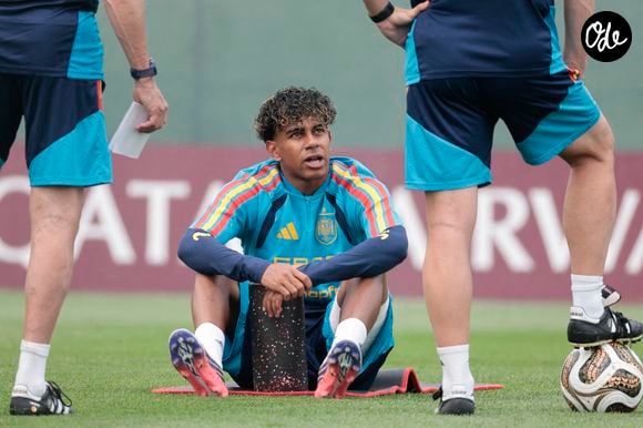 Lamine Yamal n'avait que 5 mois

Lamine Yamal, joueur de l'équipe d'Espagne, participe à une séance d'entraînement dans le New Jersey, aux États-Unis, le 16 juillet 2026. L'Espagne affrontera l'Argentine lors de la finale de la Coupe du monde de football 2026, le 19 juillet. Efe/ABACAPRESS.COM// Lavandeira Jr