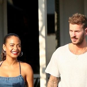 Matt Pokora et sa compagne Christina Milian sont allés déjeuner en amoureux au restaurant Mauro à coté de Fred Segal à West Hollywood. 
Bestimage