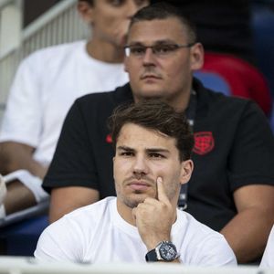 Antoine Dupont avant la finale du Top 14 de rugby français entre le Stade Toulousain (Toulouse) et l'Union Bordeaux-Begles (UBB) au Stade de France à Saint-Denis, au nord de Paris, le 28 juin 2025.Photo par Eliot Blondet/ABACAPRESS.COM