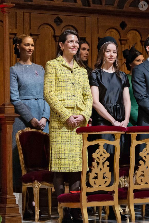 Beatrice Borromeo, Charlotte Casiraghi, Tatiana Santo Domingo, la princesse Alexandra de Hanovre lors de la messe en la cathédrale Notre-Dame-immaculée de Monaco le jour de la fête nationale à Monaco le 19 novembre 2025.

© Olivier Huitel / Pool Monaco / Bestimage