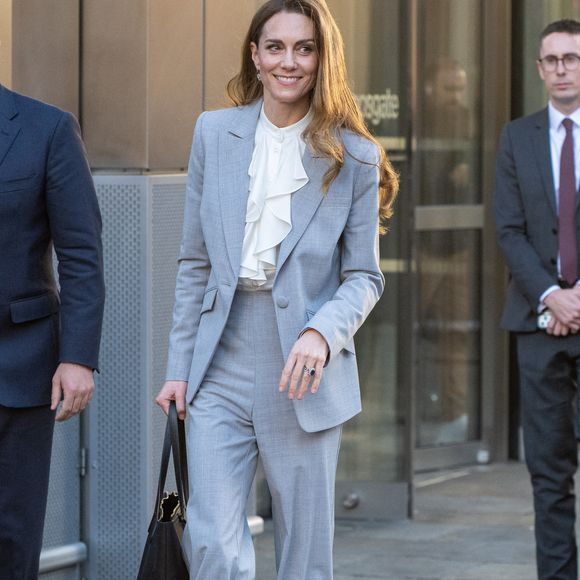 Catherine (Kate) Middleton, princesse de Galles, arrive à la Salesforce Tower pour assister au sommet Future Workforce à Londres. © Zuma Press / Bestimage