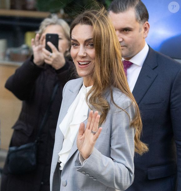 Catherine (Kate) Middleton, princesse de Galles, arrive à la Salesforce Tower pour assister au sommet Future Workforce à Londres. Photo par Zuma Press / Bestimage
