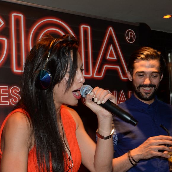 Exclusif - Florent Mothe et Zaho - Florent Mothe et Zaho aux platines du restaurant La Gioia lors de la soirée "Les musiques de la Gioia" à Paris, le 27 mai 2015. Photo par RACHID BELLAK / BESTIMAGE
