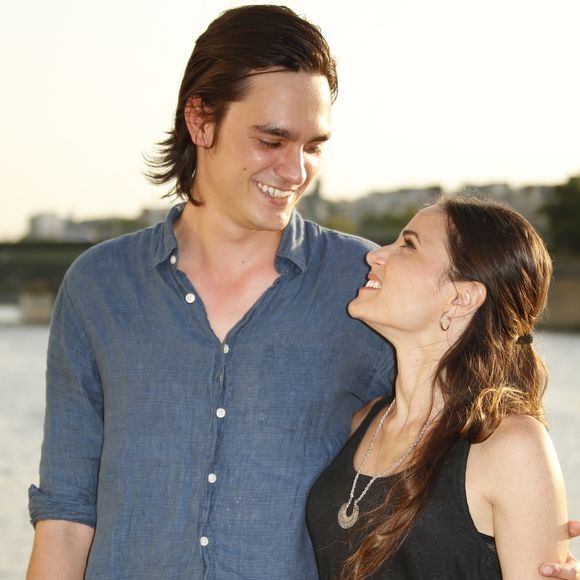 Alain-Fabien Delon et sa compagne Capucine Anav - 7ème édition du Trophée de la Pétanque Gastronomique au Paris Yacht Marina à Paris le 27 juin 2019. © Christophe Aubert via Bestimage