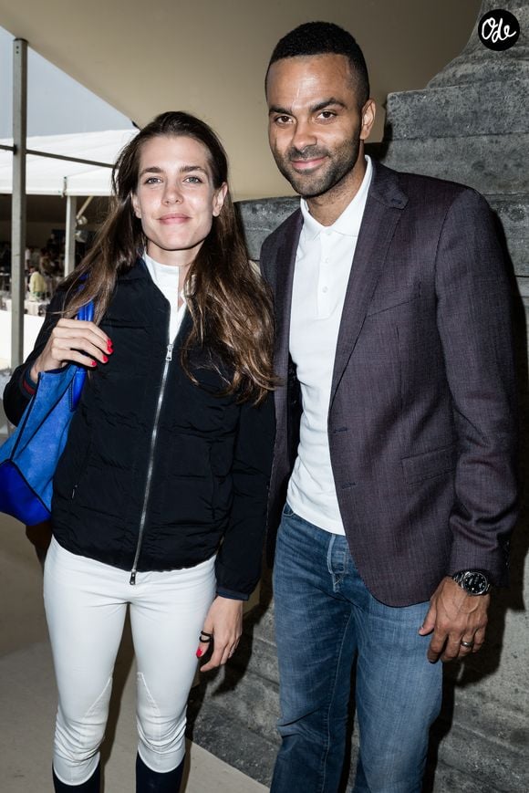 Exclusif - Charlotte Casiraghi et Tony Parker - People lors du Longines Paris Eiffel Jumping au Champ-de-Mars à Paris, le 5 juillet 2015. © CORLEONE / BORDE / BESTIMAGE