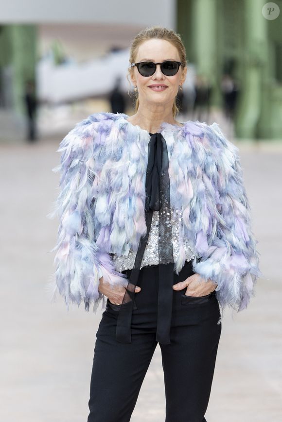 Vanessa Paradis au défilé Chanel au Grand Palais, "Collection Haute Couture Printemps/Eté 2025" lors de la Fashion Week de Paris (PFW), le 28 janvier 2025. © Olivier Borde / Bestimage
