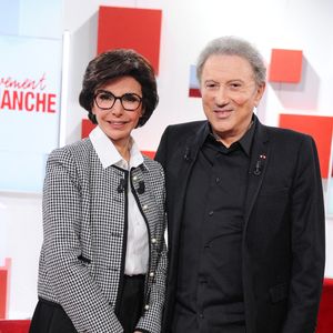 Exclusif - Rachida Dati et Michel Drucker  - Enregistrement de l'émission Vivement dimanche, le 4 mars 2025, présentée par Michel Drucker au studio Rive Gauche à Paris, diffusée le 16 mars sur France 3. 
© Guillaume Gaffiot / Bestimge