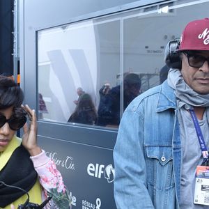 Yannick Noah et sa compagne Malika, enceinte. lors des "24H du Mans 2024", le 15 juin 2024.
© Rachid Bellak/Bestimage