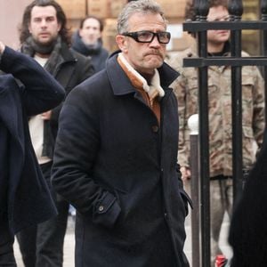 Fabien Galthié assistant à la cérémonie d'enterrement de Jean-Luc Petitrenaud à l'église Saint-Pierre du Gros Caillou dans le 7e arrondissement de Paris, France, le 17 janvier 2025. Jean-Luc Petitrenaud, critique gastronomique et personnalité de la télévision française, est décédé le 10 janvier à l'âge de 74 ans. Photo par Nasser Berzane/ABACAPRESS.COM