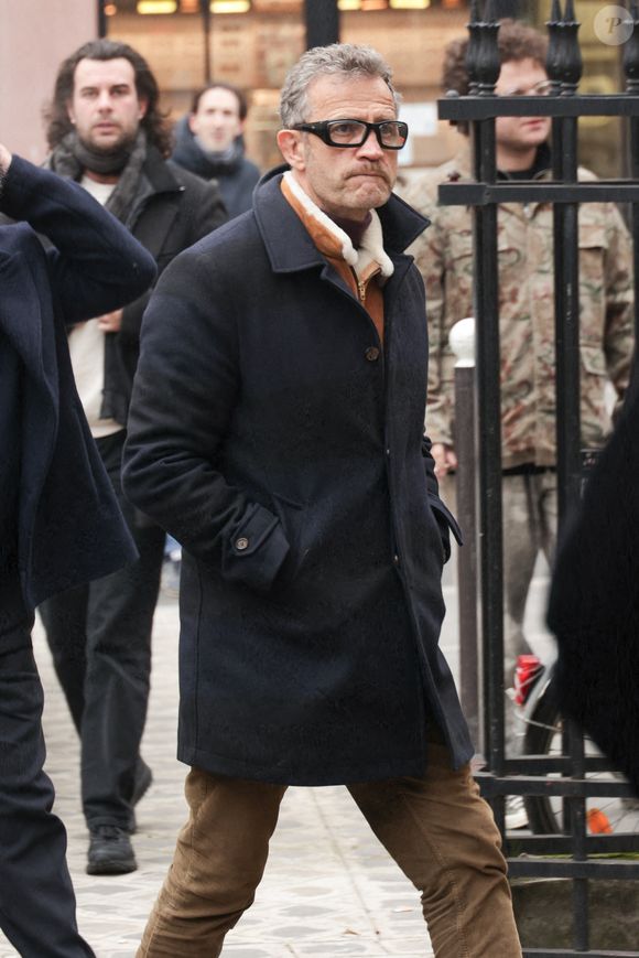 Fabien Galthié assistant à la cérémonie d'enterrement de Jean-Luc Petitrenaud à l'église Saint-Pierre du Gros Caillou dans le 7e arrondissement de Paris, France, le 17 janvier 2025. Jean-Luc Petitrenaud, critique gastronomique et personnalité de la télévision française, est décédé le 10 janvier à l'âge de 74 ans. Photo par Nasser Berzane/ABACAPRESS.COM