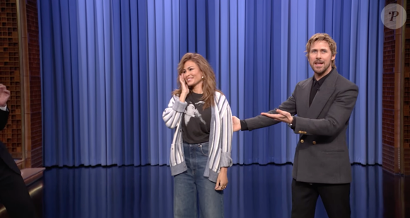 Capture d'écran de "The Tonight Show" avec Eva Mendes et Ryan Gosling le jeudi 5 mars 2026