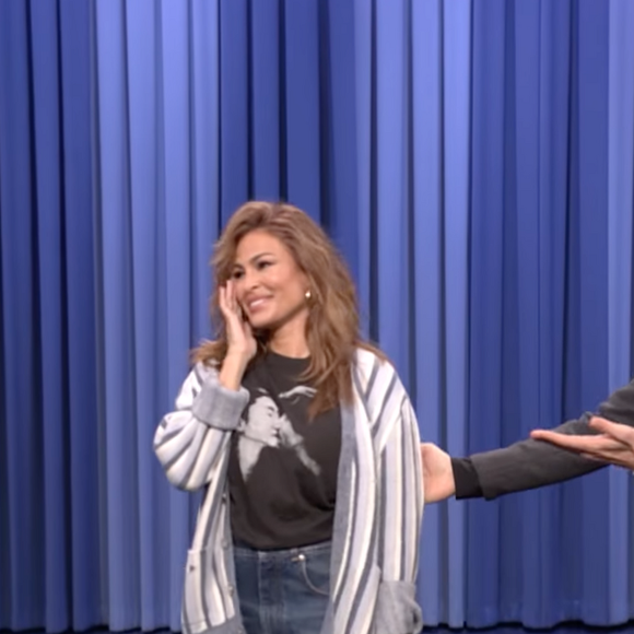 Capture d'écran de "The Tonight Show" avec Eva Mendes et Ryan Gosling le jeudi 5 mars 2026