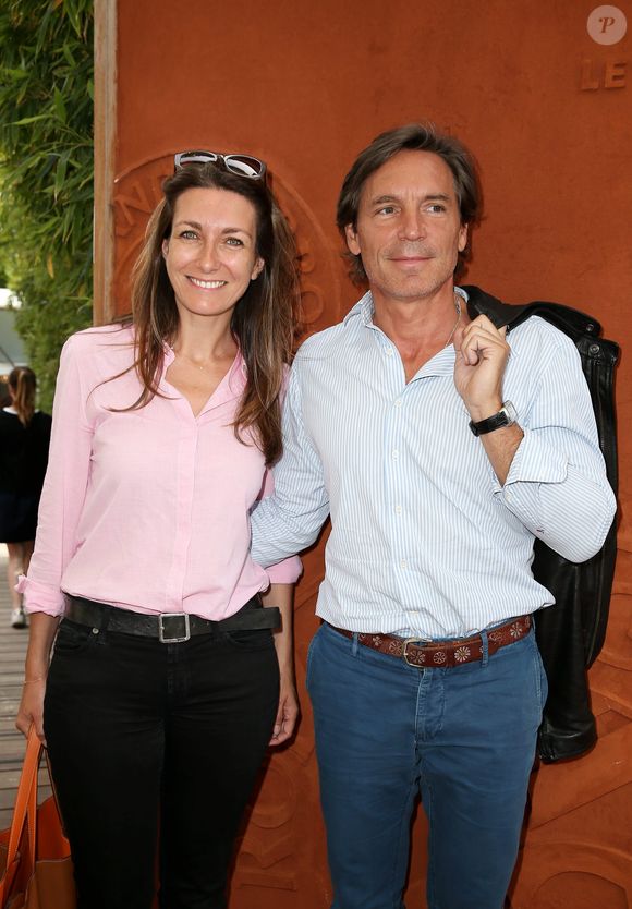 Anne-Claire Coudray et son compagnon Nicolas Vix au village des Internationaux de Tennis de Roland Garros à Paris le 8 juin 2017 © Cyril Moreau-Dominique Jacovides/Bestimage