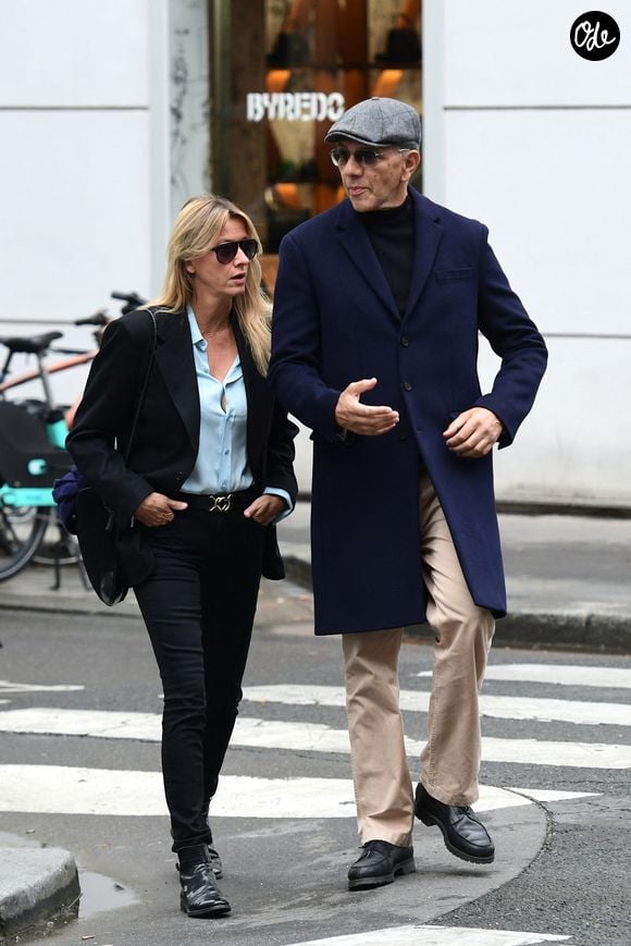 Exclusif - Sarah Poniatowski et son compagnon Roschdy Zem - Hommage à la chanteuse Dani en l'église Saint-Roch à Paris, le 1er octobre 2022.

© Bestimage