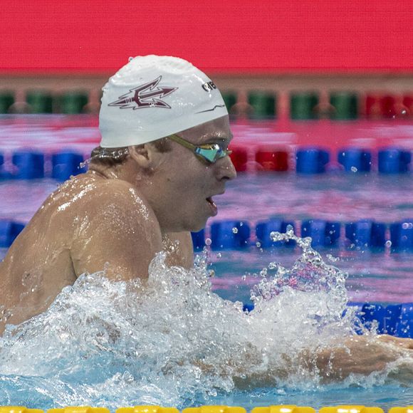 Léon Marchand au 200m quatre nages individuel masculin lors des 22e Championnats du monde aquatiques à la WAC Arena de Singapour, le 30 juillet 2025. 

Photo : PsnewZ / Bestimage