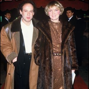 Archives - Michel Jonasz et sa femme à l'époque lors des Victoires de la musique en 1985 à Paris