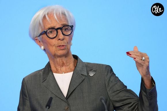 Conference de presse de Christine Lagarde. 23 juillet 2026 . © Imago/PsnewZ/Bestimage