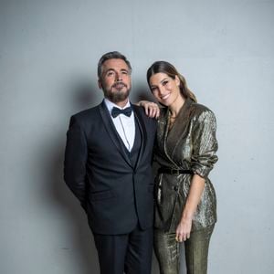 Exclusif - Olivier Minne et Laury Thilleman en backstage lors de la 37ème cérémonie des Victoires de la musique à la Seine musicale de Boulogne-Billancourt, le 11 février 2022.
© Cyril Moreau / Tiziano Da Silva / Bestimage
