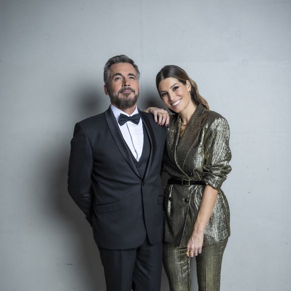 Exclusif - Olivier Minne et Laury Thilleman en backstage lors de la 37ème cérémonie des Victoires de la musique à la Seine musicale de Boulogne-Billancourt, le 11 février 2022.
© Cyril Moreau / Tiziano Da Silva / Bestimage