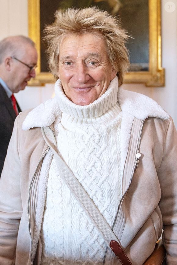 Rod Stewart le 15 janvier 2025 lors d'une réception donnée par le roi Charles III, en Ecosse / ALPHA AGENCY / BESTIMAGE