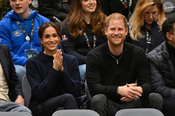 Vancouver, CANADA  - Prince Harry, Duc de Sussex et Meghan Markle, Duchesse de Sussex au match de basketball au  Vancouver Convention Centre pendant les Invictus Games in Vancouver.
Backgrid UK