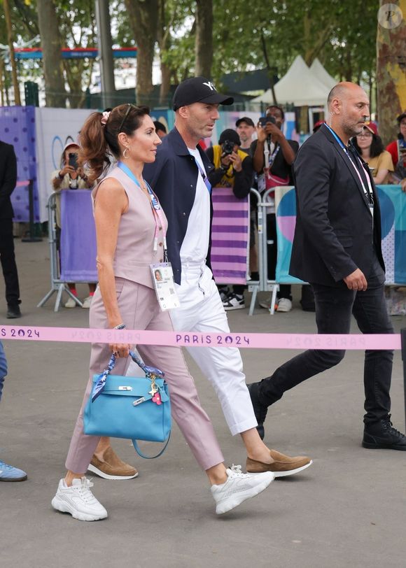 Zinedine Zidane et sa femme Véronique lors des Jeux Olympiques Paris 2024.