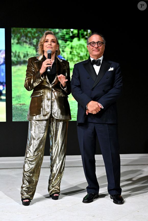 Exclusif - Sharon Stone et Andy Garcia - Dîner de charité "Knights of Charity" au Château de la Croix des Gardes à Cannes le 20 mai 2026. © Bruno Bebert / Bestimage
