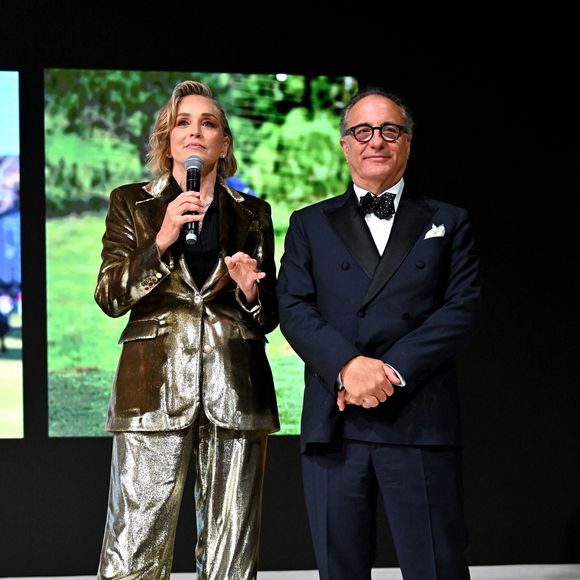 Exclusif - Sharon Stone et Andy Garcia - Dîner de charité "Knights of Charity" au Château de la Croix des Gardes à Cannes le 20 mai 2026. © Bruno Bebert / Bestimage