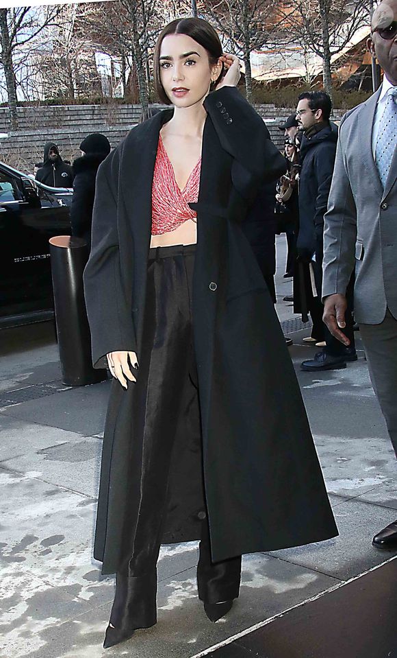 Le 13 février 2026 Lily Collins au défilé Calvin Klein 2026 lors de la Fashion Week de New York à New York. Photo Press Service / BESTIMAGE