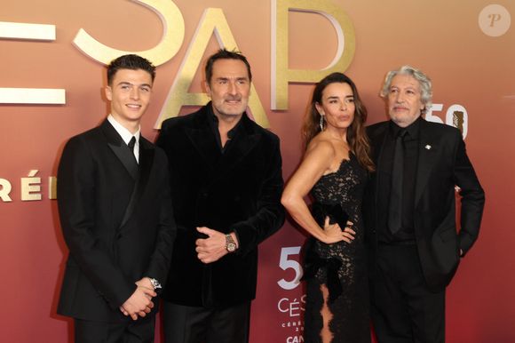 Malik Frikah, Gilles Lellouche, Elodie Bouchez, Alain Chabat -  Photocall de la 50ème édition de la cérémonie des César à l'Olympia à Paris, France, le 28 février 2025 © Dominique Jacovides - Olivier Borde / Bestimage