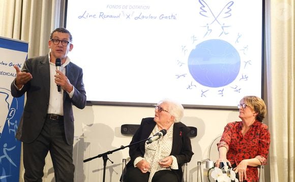 Exclusif - Dany Boon, Line Renaud et Claude Chirac - Remise du prix "Fonds de dotation Line Renaud-Loulou Gasté" pour la recherche médicale à la Maison de la Recherche à Paris le 15 novembre 2023. © Coadic Guirec/Bestimage