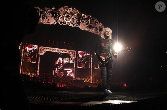 Concert du groupe Queen avec le guitariste Bryan May, le batteur Roger Taylor et le Adam Lambert à Bologne en Italie le 11 juillet 2022. LaPresse / Panoramic / Bestimage