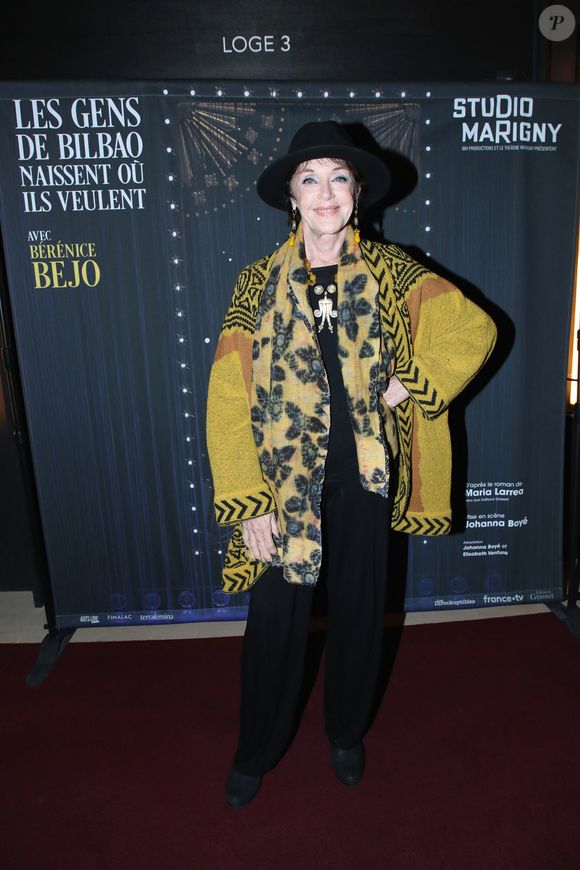 Anny Duperey à la Générale de la pièce "Les gens de Bilbao naissent où ils veulent" au théâtre Marigny à Paris le 19 Novembre 2024. © Bertrand Rindoff / Bestimage