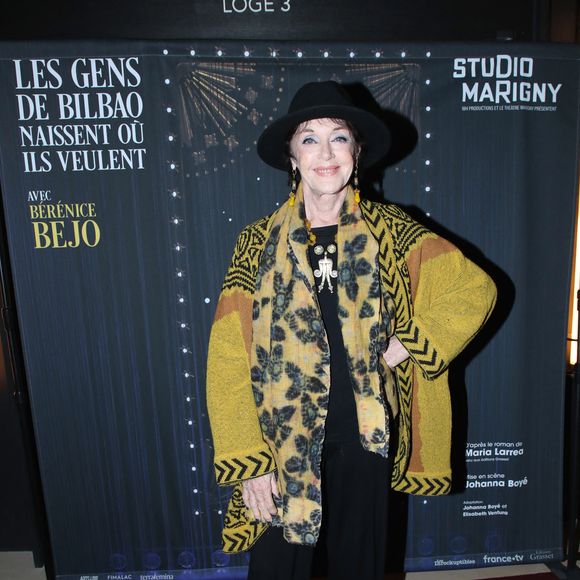 Anny Duperey à la Générale de la pièce "Les gens de Bilbao naissent où ils veulent" au théâtre Marigny à Paris le 19 Novembre 2024. © Bertrand Rindoff / Bestimage