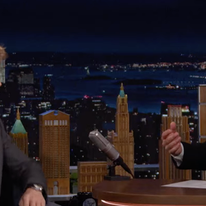 Capture d'écran de "The Tonight Show" avec Eva Mendes et Ryan Gosling  le jeudi 5 mars 2026