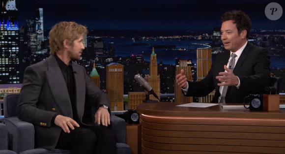 Capture d'écran de "The Tonight Show" avec Eva Mendes et Ryan Gosling  le jeudi 5 mars 2026