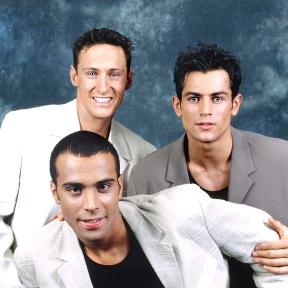 Adel Kachermi, Filip Nikolic et Frank Delay du groupe "2Be3" (Boy's band). © Cédric Perrin / Bestimage