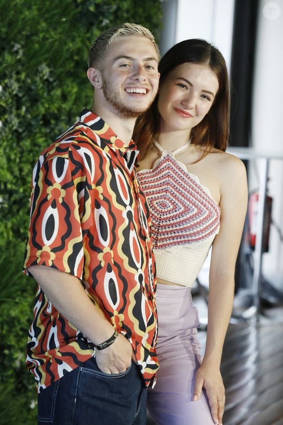 Michou et Elsa Blois au photocall de la série "Danse avec les stars" lors du 62ème Festival de Télévision de Monte-Carlo, à Monaco, le 18 juin 2023. © Denis Guignebourg/BestImage