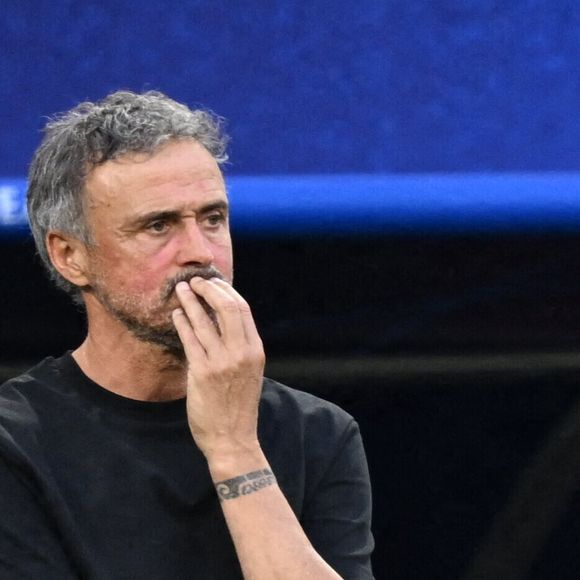 Luis Enrique, l'entraîneur du PSG lors de la finale de l'UEFA Champions League entre le Paris Saint-Germain et Arsenal à la Puskas Arena de Budapest, en Hongrie, le 30 mai 2026. Photo by Alexis Jumeau/ABACAPRESS.COM