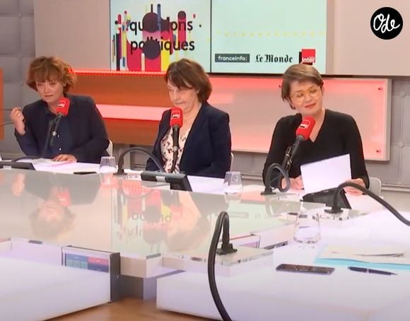 Carine Bécard face à Christophe Castaner sur France Inter (Capture d'écran YouTube - France Inter en 2017).