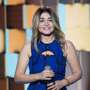 Exclusif - Julie Zenatti lors de l'enregistrement de l'émission "La Boîte à secrets", présentée par F.Bollaert et diffusée le 2 janvier 2026 sur France 3, dans les studios du Lendit à Saint-Denis, France, le 1er décembre 2025. © Cyril Moreau/Bestimage
