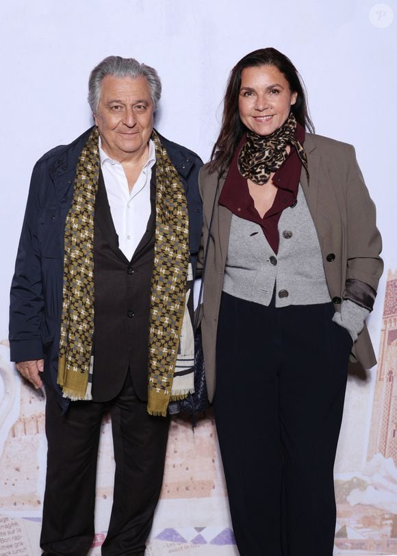 Christian Clavier et sa femme Isabelle de Araujo - Avant-première du film "Le Routard" au cinéma Max Linder à Paris le 24 mars 2025. © Denis Guignebourg/Bestimage