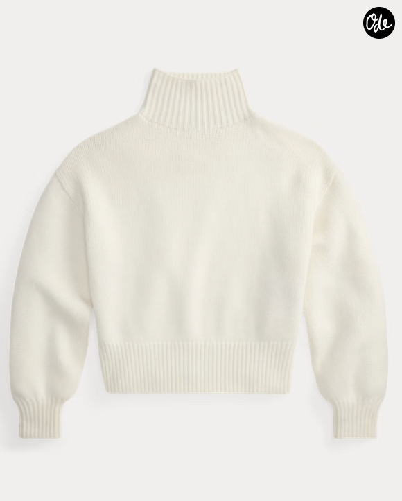 Pull en cachemire à col entonnoir
